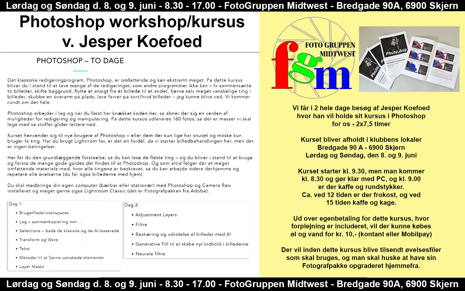Photoshop kursus v. Jesper Koefoed